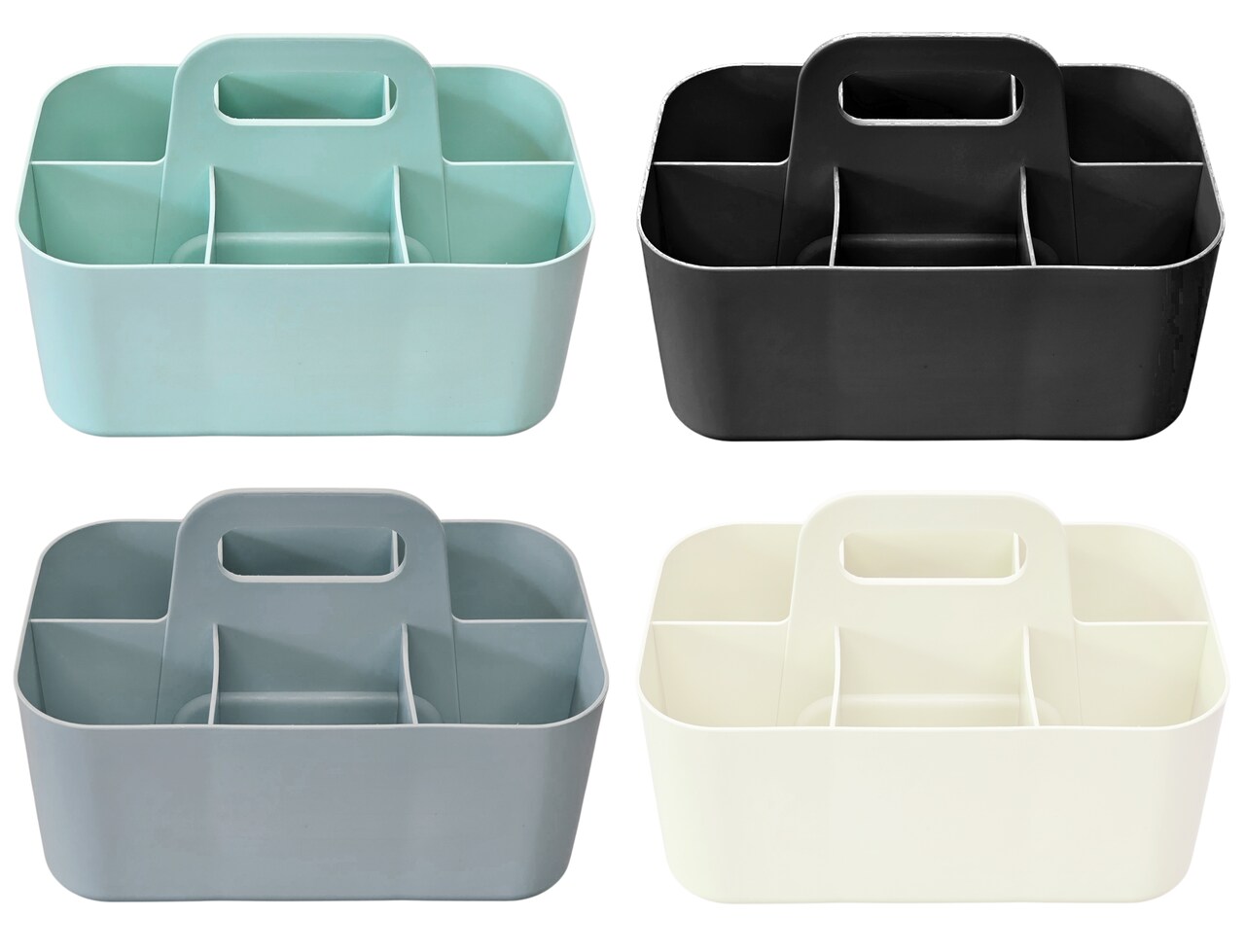 Enjoy Organizer | 4 Small Stackable and Portable Simple 6-Compartment Art Caddy - Made In USA